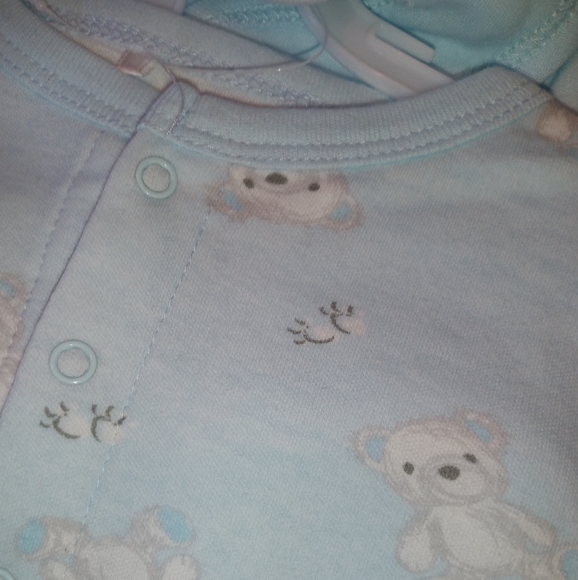 🆕Quiltex | "The Snuggle is Real" 6 Pc. Baby Boys Blue Layette Set Size 6-9 mos. - Picture 4 of 15